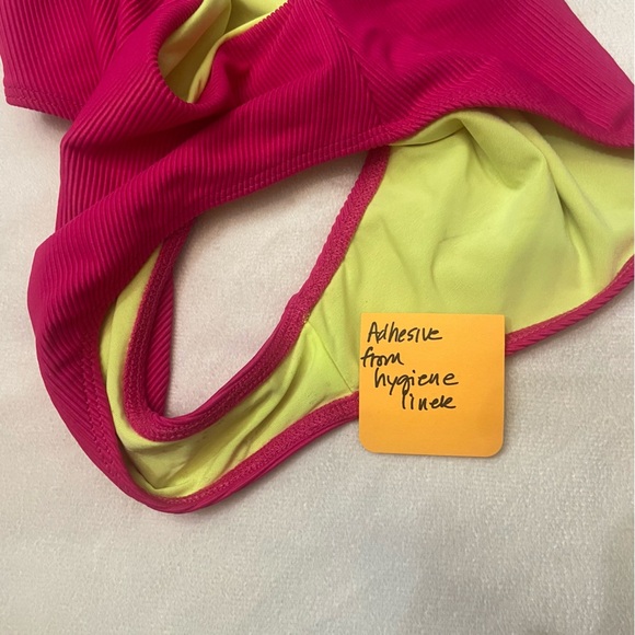 New! Beach Riot Carlie Retro Pink Colorblock One Piece Swimsuit 3829 - Picture 4 of 7